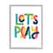 Stupell Industries Let's Play Motivational Kids' Phrase Bold Playful Typography Framed Wall Art